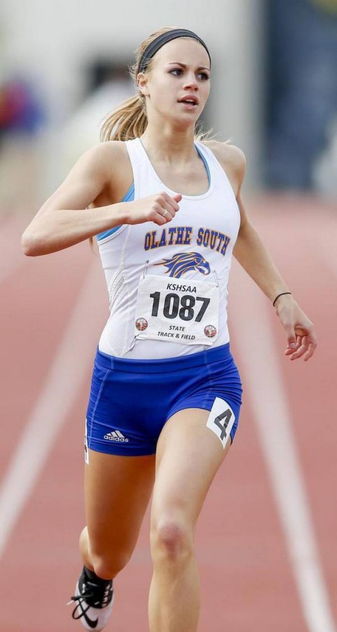 Jacque Darby, senior, received the Kansas Girls Track Athlete of the Year award for here achievements last spring.