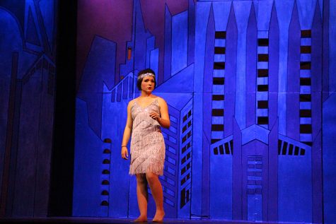 Megan Secrest, Junior, playing Modern Millie in the school play.