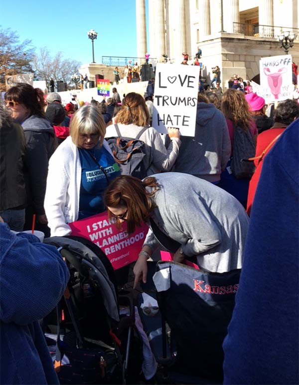 Perkins joins Womens March in Topeka in January