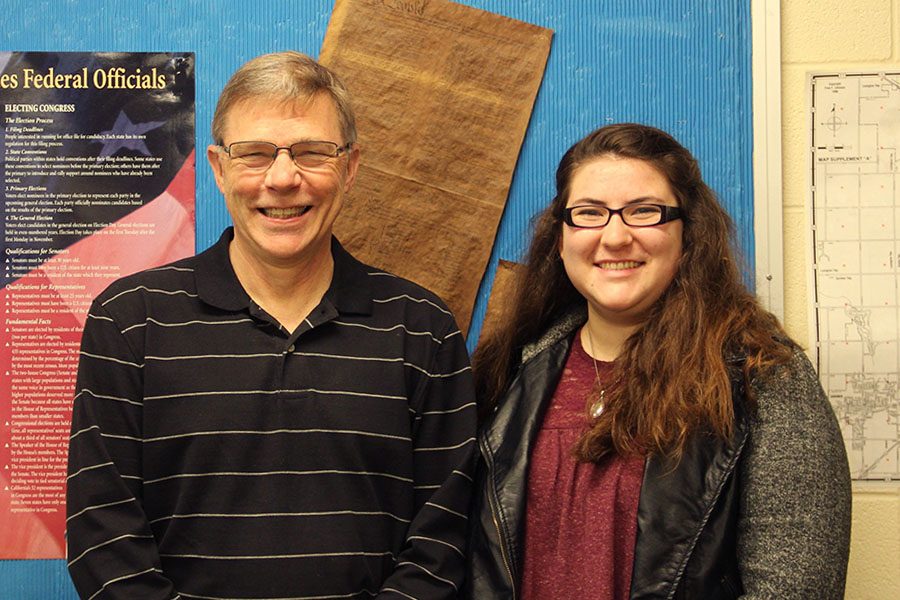 Hayley Nitz, senior, and her AP Government teacher, Dr. Collins.