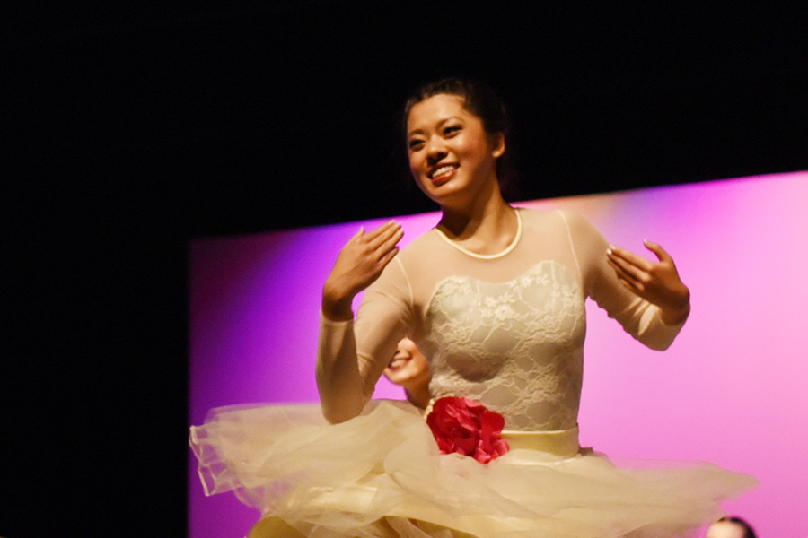 Joy Chang, senior, dancing at Spring Show.