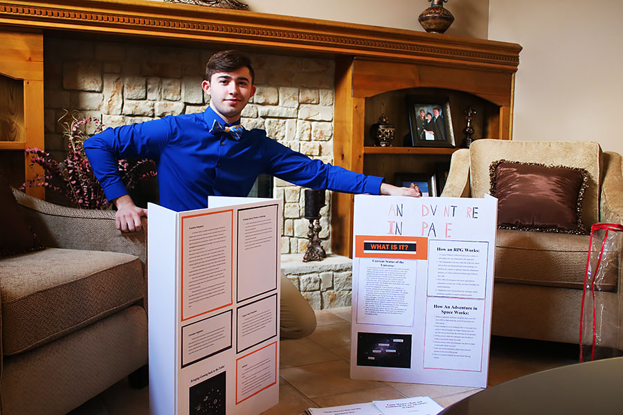 Alec Sappenfield, senior, has plans for his role-playing game. He also used his game to compete at DECA state where he qualified to go to nationals.