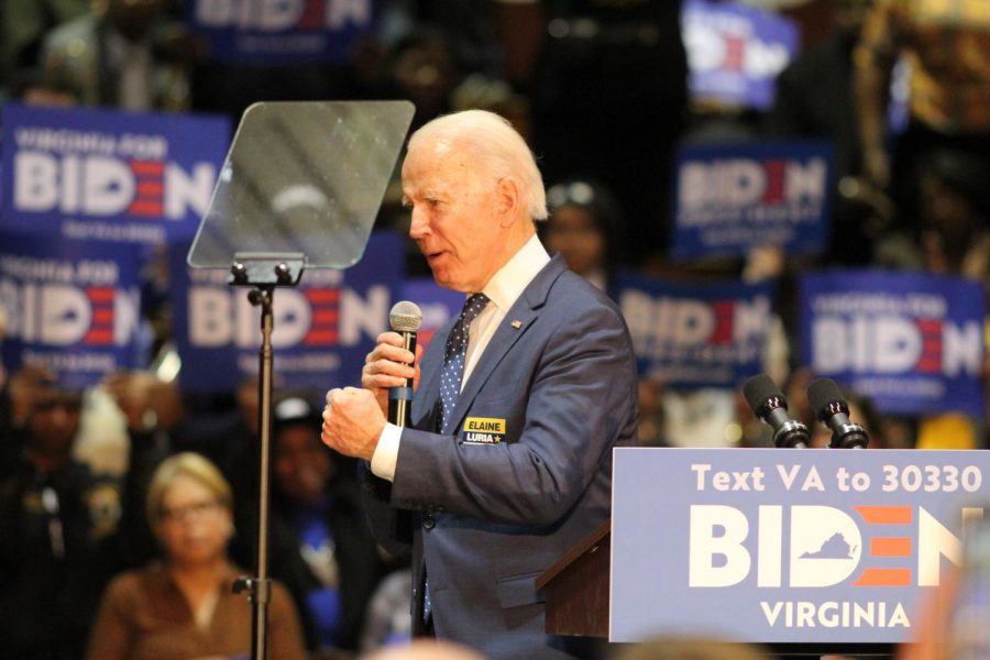 Joe+Biden+delivers+a+passionate+speech+at+one+of+his+rallies.