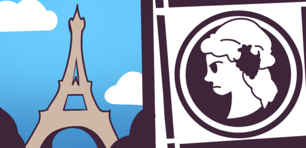 collage of French foods, attractions, and images.