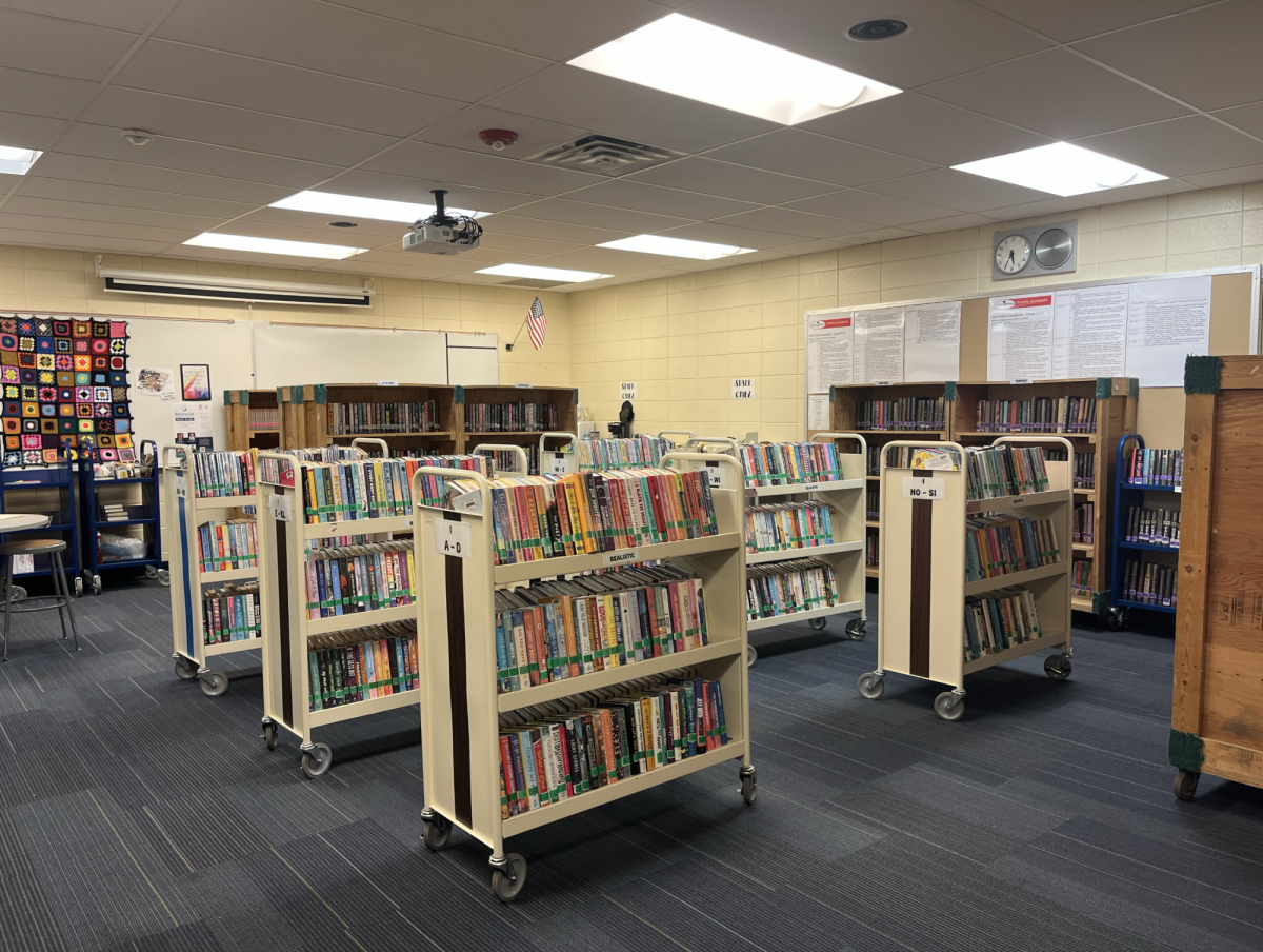 The library has been relocated to room 401 while the library is being reconstructed. To ensure that students still had access to reading material, library books were transferred into the new room. "It's been actually better than I had thought it was going to be, so end on a positive note there," Brown said.